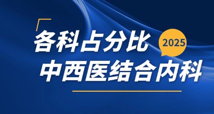 【考情分析】2025年中西医结合内科学各科目占分比是多少？